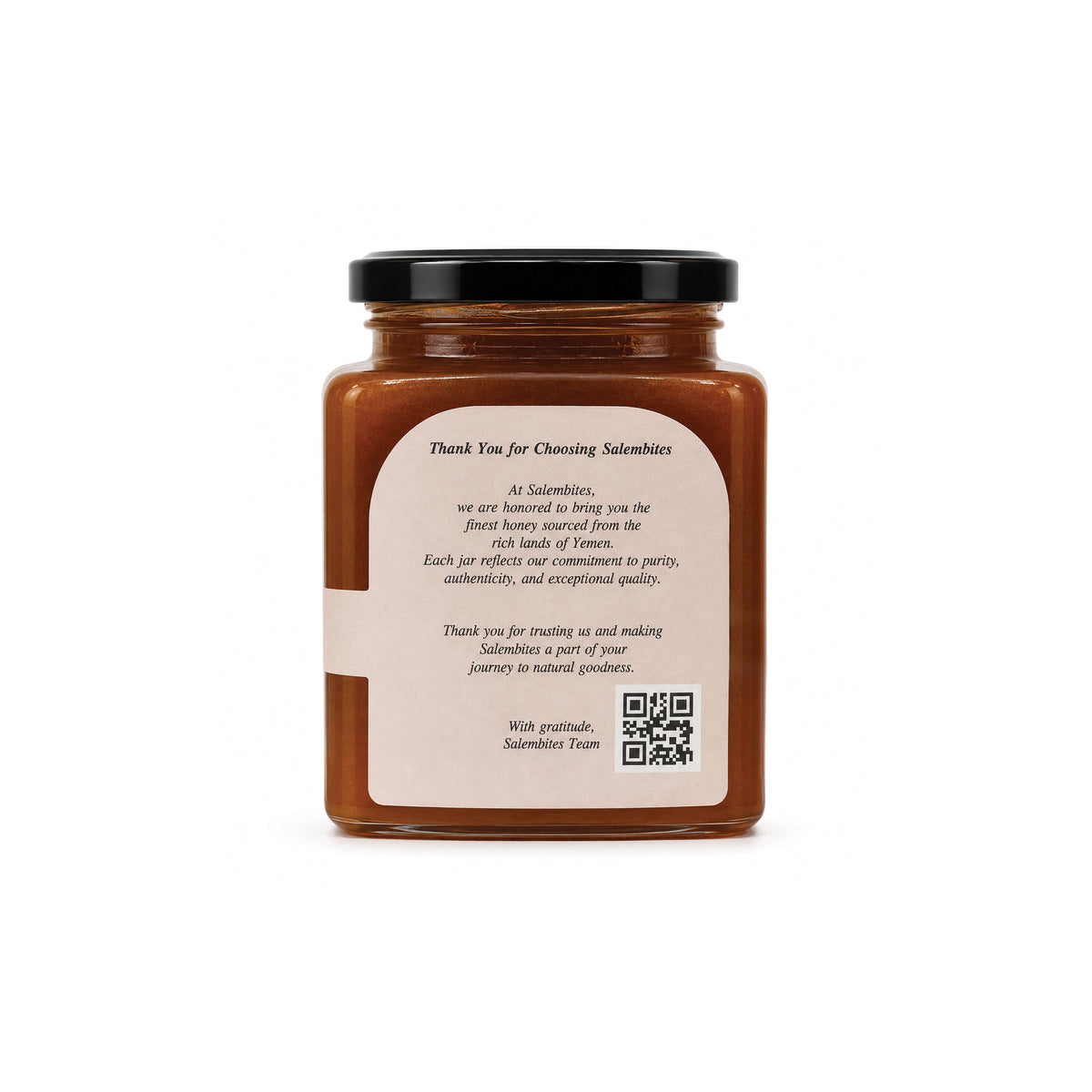 Yemeni Sidr Honey Mountain Reserve — back label