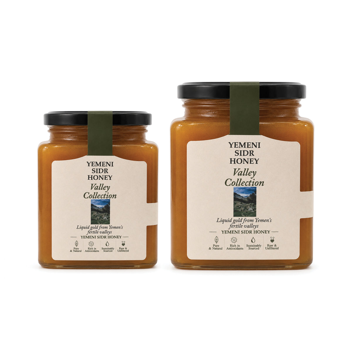 Yemeni Sidr Honey Valley Collection — jar sizes