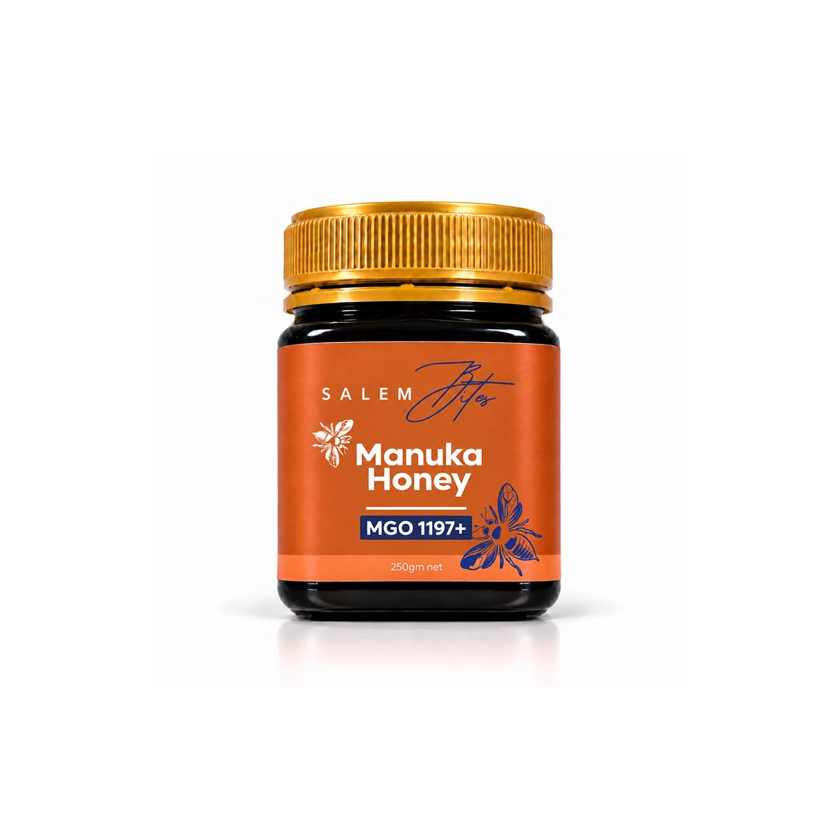 Raw Mānuka Honey MGO 1197+ — 250g jar, front