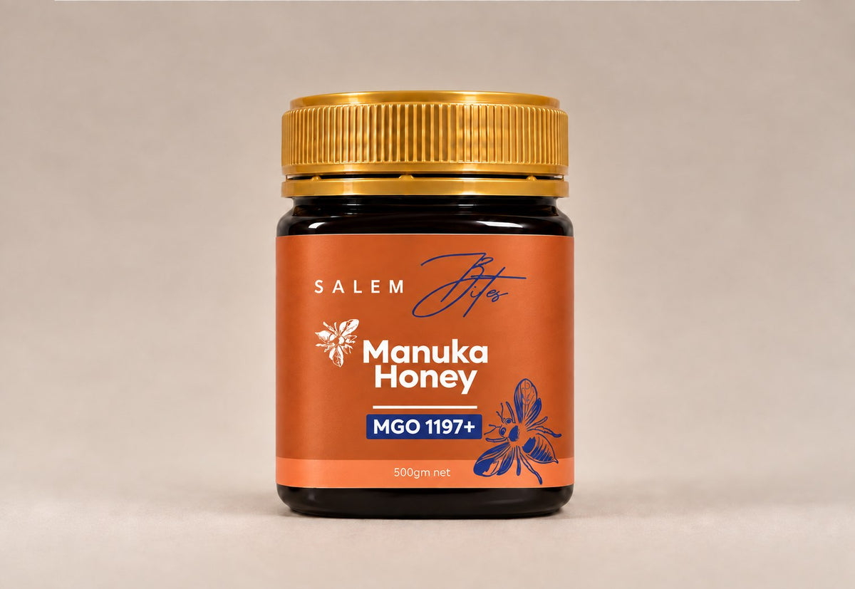 Raw Mānuka Honey MGO 1197+ — jar, front