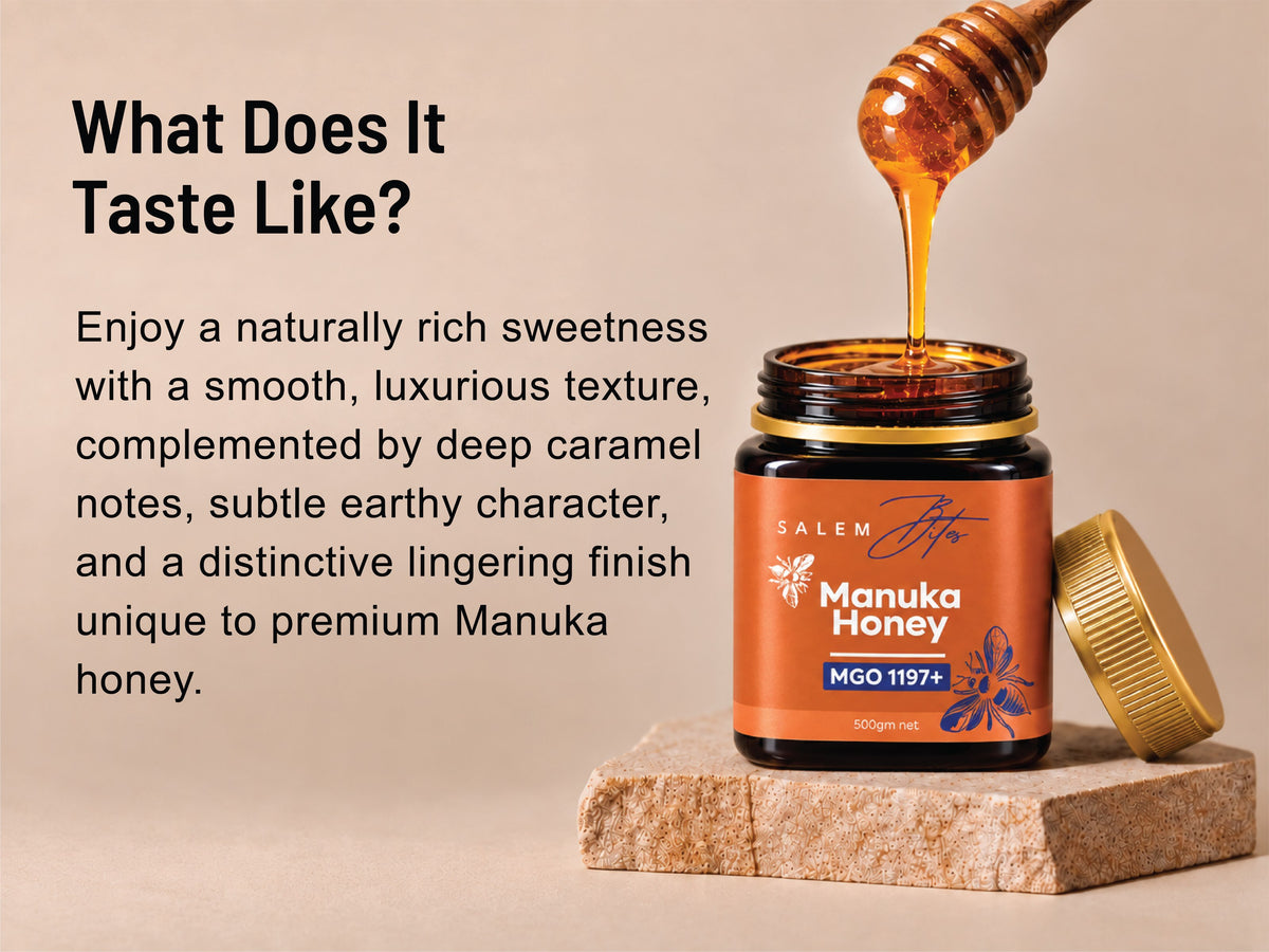 Raw Mānuka Honey MGO 1197+ — what it tastes like