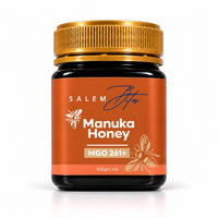 Raw Mānuka Honey MGO 261+ — 500g jar, front