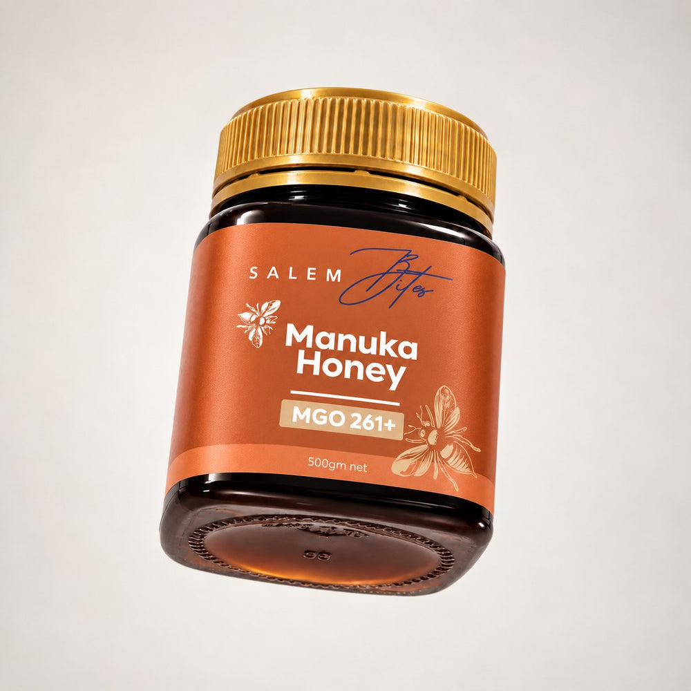 Raw Mānuka Honey MGO 261+ — jar, angled