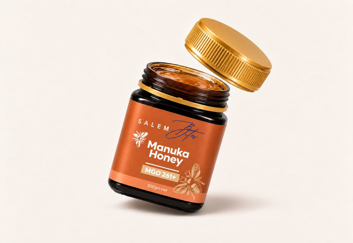 Raw Mānuka Honey MGO 261+ — open jar