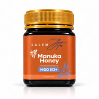 Raw Mānuka Honey MGO 512+ — 500g jar, front