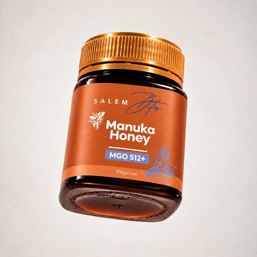 Raw Mānuka Honey MGO 512+ — jar, angled