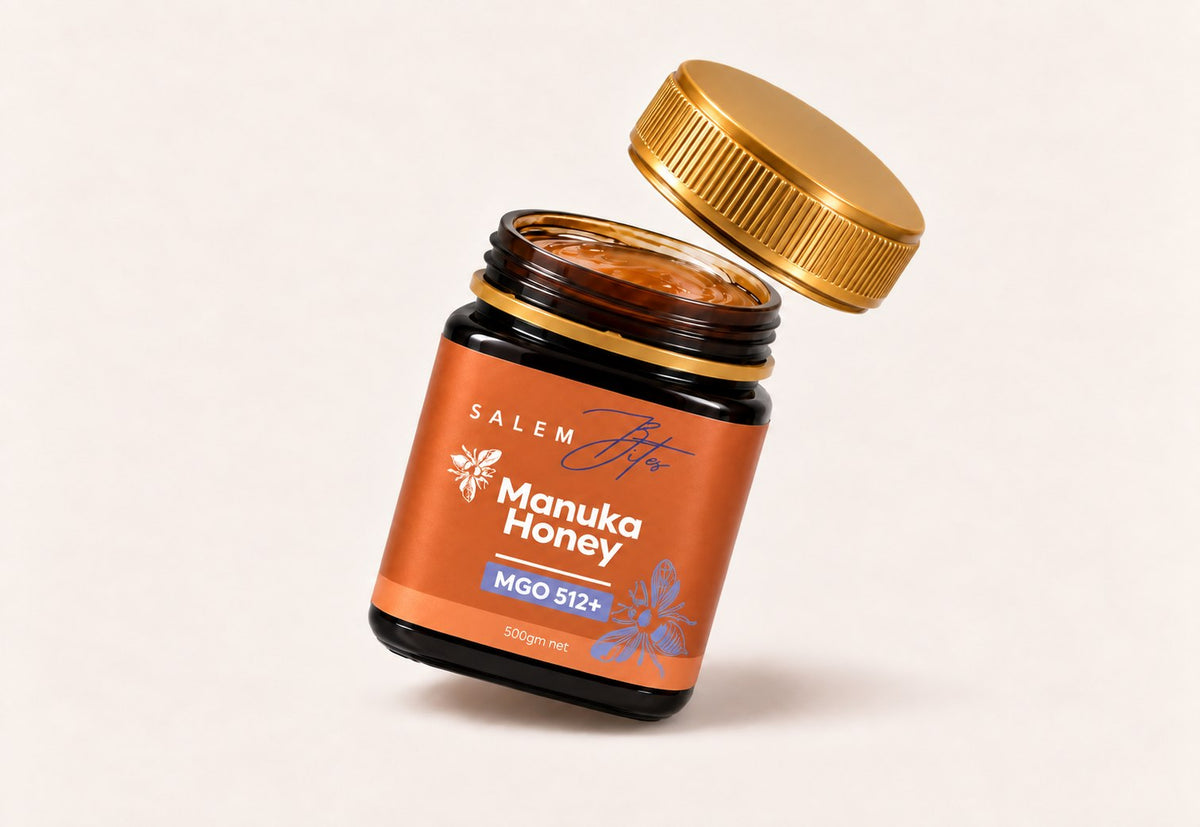 Raw Mānuka Honey MGO 512+ — open jar