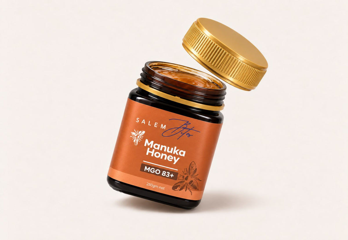 Raw Mānuka Honey MGO 83+ — open jar
