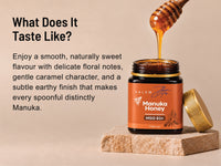 Raw Mānuka Honey MGO 83+ — what it tastes like