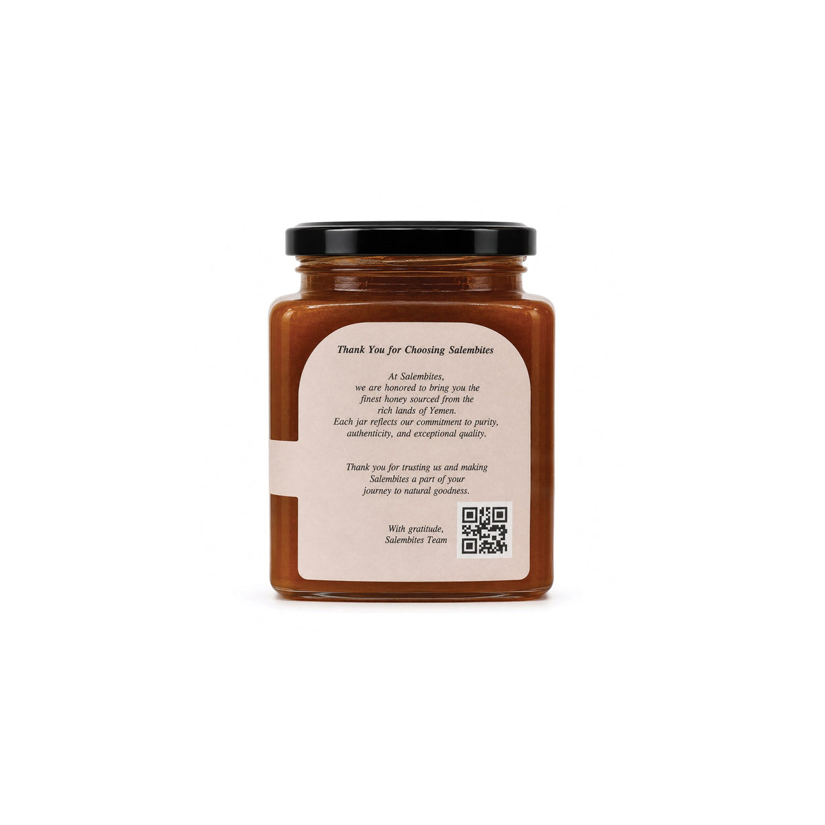 Yemeni Sidr Honey Mountain Reserve — 250g jar, back label