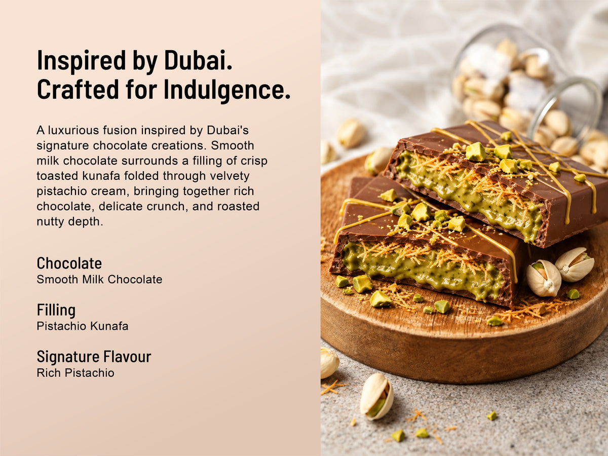 Pistachio with Milk Chocolate — inspired by Dubai