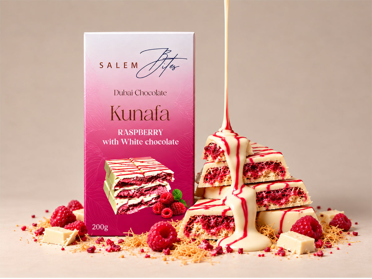 Raspberry with White Chocolate — Dubai chocolate bar