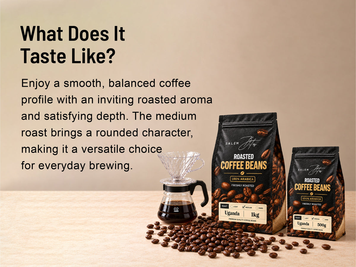 Roasted Coffee Beans — 100% Arabica — what it tastes like