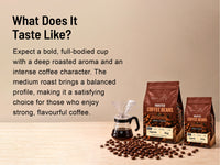 Roasted Coffee Beans — 100% Robusta — what it tastes like