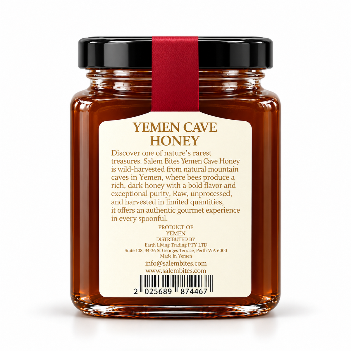Yemeni Cave Honey — back label
