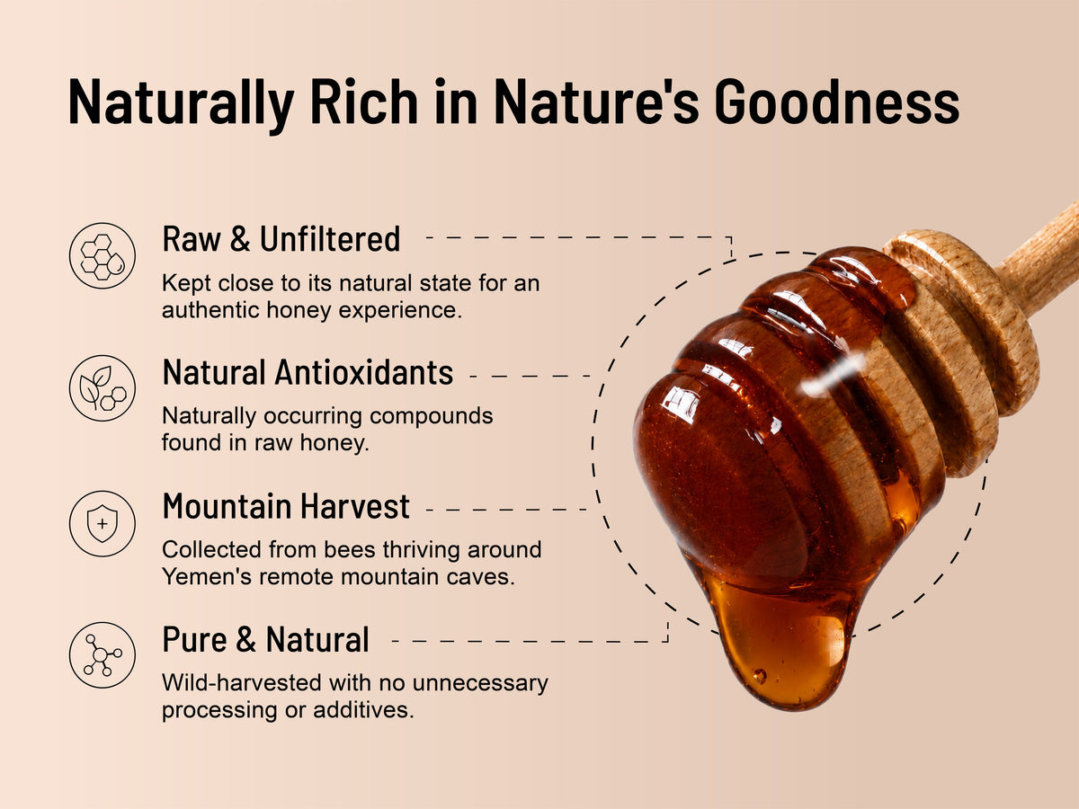 Yemeni Cave Honey — raw, unfiltered mountain harvest